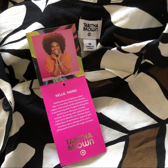 Tabitha Brown for Target Neutral Botanical Jumpsuit in Medium - Picture 7 of 9